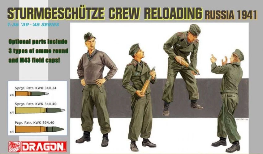 Dragon D6192 STURMGESCHUTZE CREW RELOADING RUSSIA 1941 KIT 1:35 Modellino - Immagine 1 di 1