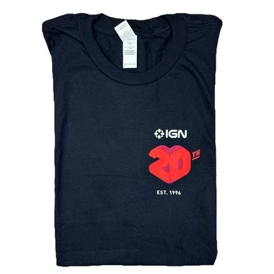 IGN 20th Anniversary T-Shirt Est. 1996 Black Shirt Imagine Games Network Sz Med - Image 1 of 4