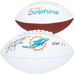 Jason Taylor Miami Dolphins Signed Franklin White Panel Football w/HOF 17 Insc - Picture 1 of 3