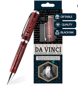 Leonardo Da Vinci Inspirational Quote Pen - Make Your Work to Be in Keeping with - Picture 1 of 4