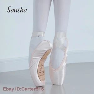 Zapatos semipuntos para adultos sin vástago cuadrado niñas práctica ballet danza zapatos - Imagen 1 de 15