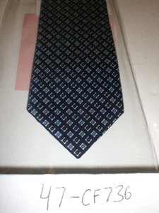 CHILDREN'S NECK TIE 10" 47-CF736 NAVY DIAMONDS ADJ - Picture 1 of 3