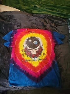 Grateful Dead "Space Your Face" Tie Dye T-shirt Size XL 1992 Liquid Blue - Picture 1 of 7