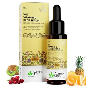 Avimee Herbal 10% Vitamin C Face Serum for Glowing Skin For All Skin 25ml - Picture 1 of 6