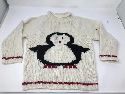 Suéter Baby GAP Penguin Cuello Redondo - Vacaciones, Navidad, Manga Larga Tejido con Cable Foto 1 de 4