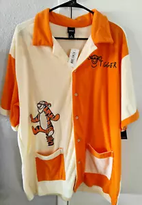 Disney Winnie The Pooh Tigger Color Bloqueado Terry Camisa Abotonada Talla L - Imagen 1 de 9