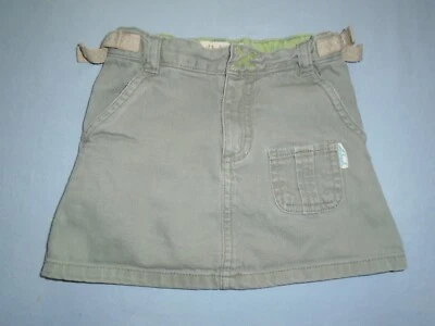 OSH-KOSH Girls size 4 Cute GREEN DENIM CARGO Skort - Image 1 of 4