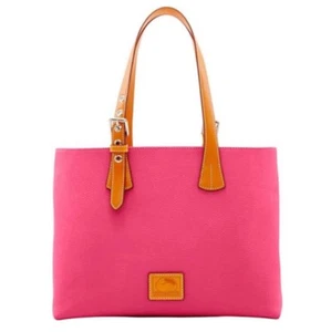 Dooney & Bourke Patterson Leather Hanna Color Hot Pink Genuine Leather Large - Picture 1 of 11