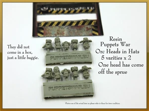 Puppetswar Fantasy Head 32mm Orc Cold Weather Heads Pack New - Picture 1 of 2