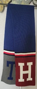 Tommy Hilfiger Striped Knit Scarf- One Size - Picture 1 of 4