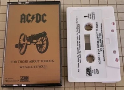 AC/DC - For Those about to Rock  Cassette 1981 OOP RARE HTF US SELLER - Image 1 of 3