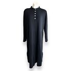 The Vermont Country Store Maxi Dress Tiered Cotton Black Long Sleeve Size 1X