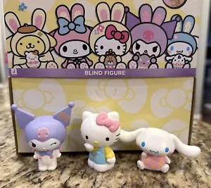 Lot x3 Sanrio Hello Kitty And Friends Series 1 Easter Figures Kurami Cinnamoroll - Picture 1 of 18