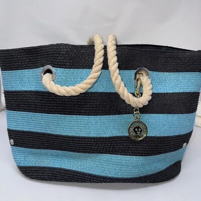 Bolso de mano Anne Klein de paja con asa de cuerda Foto 1 de 4