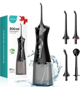 COSLUS Filo interdentale ad acqua selezione denti: irrigatore orale portatile senza fili 300ML - Foto 1 di 8
