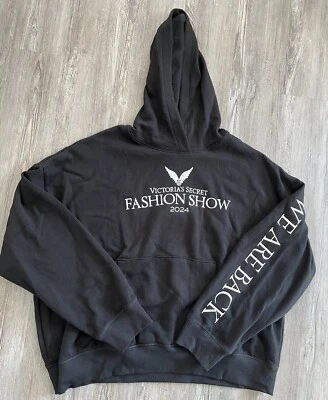 XXL VICTORIA SECRET Fashion Show 2024 Black Pullover Classic Hoodie 2XL NEW - Image 1 of 2