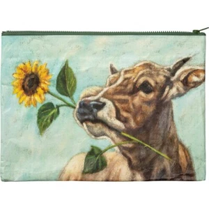 NEW!~Zipper Folder~Cow & Sunflower~Row of Cows~coin purse/pouch/bag/tote - Picture 1 of 2