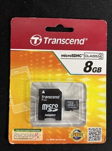 Tarjeta Micro SD Transcend 8 GB NUEVA - Imagen 1 de 2
