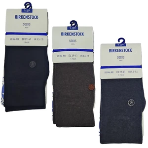 Birkenstock Socks Mens Large 10-13 Black Blue Roma Crew Cotton Blend 1 Pair - Picture 1 of 15
