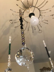 Sun Catcher Crystals Black Obsidian Large 40mm NEW - Picture 1 of 6