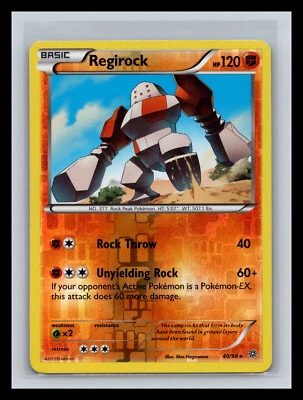 🔥 REGIROCK REVERSE HOLO FOIL - 2015 POKEMON TCG CARD #  40/98 - Image 1 of 2