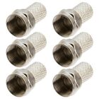 6 Pcs F Connector Twist On RG6 Coax Coaxial Cable Adapter TV Antenna CCTV Camera