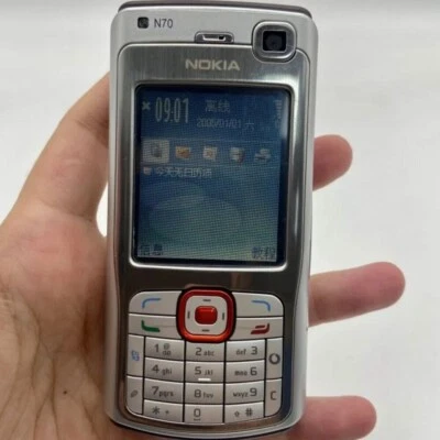 Nokia N70 Mobile Phones Original Radio with Keyboard 2MP 2.4" Inch Bluetooth FM - Imagen 1 de 4