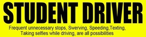 FAHRERSTUDENT - Autoaufkleber, lustig, Achtung - Bild 1 von 1
