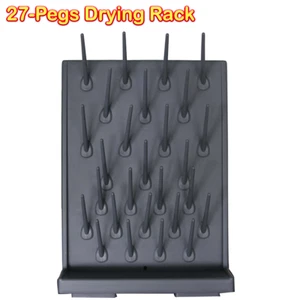 27 clavijas matraz/rompedor/tubo de prueba secado PP estante desmontable montado/mesa negro - Imagen 1 de 6