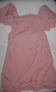 Shein girls 11-12yrs kawaii puff sleeve ruffle trim lace insert dress pink - Picture 1 of 3