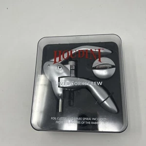 Houdini Lever Style Corkscrew with Foil Cutter and Extra Spiral - Picture 1 of 6