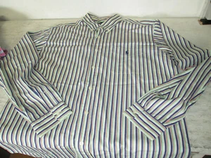 Men's Ralph Lauren Button Up Long Sleeve Shirt, Stripes, Large, GUC - Picture 1 of 3