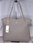 New Nwt Tory Burch Bryant Quilted Slouchy French Gray Leather Tote (36914) $635