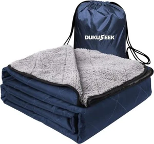 Manta impermeable al aire libre DUKUSEEK Sherpa, estadio grande con capucha sherpa, camping - Imagen 1 de 10