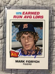 2001 Topps Archives Mark Fidrych autógrafo automático #154 TAA Detroit Tigers - Imagen 1 de 2