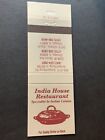 Vintage Illinois Matchbook Cover: India House Restaurant Chicago, IL