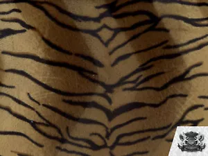 Velboa Faux Fur Short Pile Fabric Animal Print BROWN TIGER / 60" W / By the Yard - Picture 1 of 1