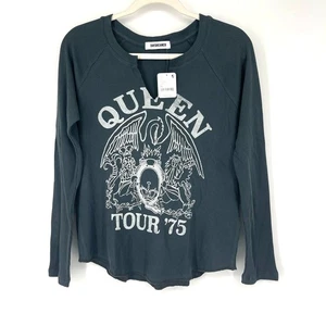 Free People X Daydreamer Queen Tour '75 Thermo Shirt XS Schwarz Neu mit Etikett - Bild 1 von 6