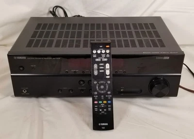 YAMAHA RX-V379 Natural Sound AV Receiver, Bluetooth, HDMI, Bundle Remote Tested - Image 1 of 4