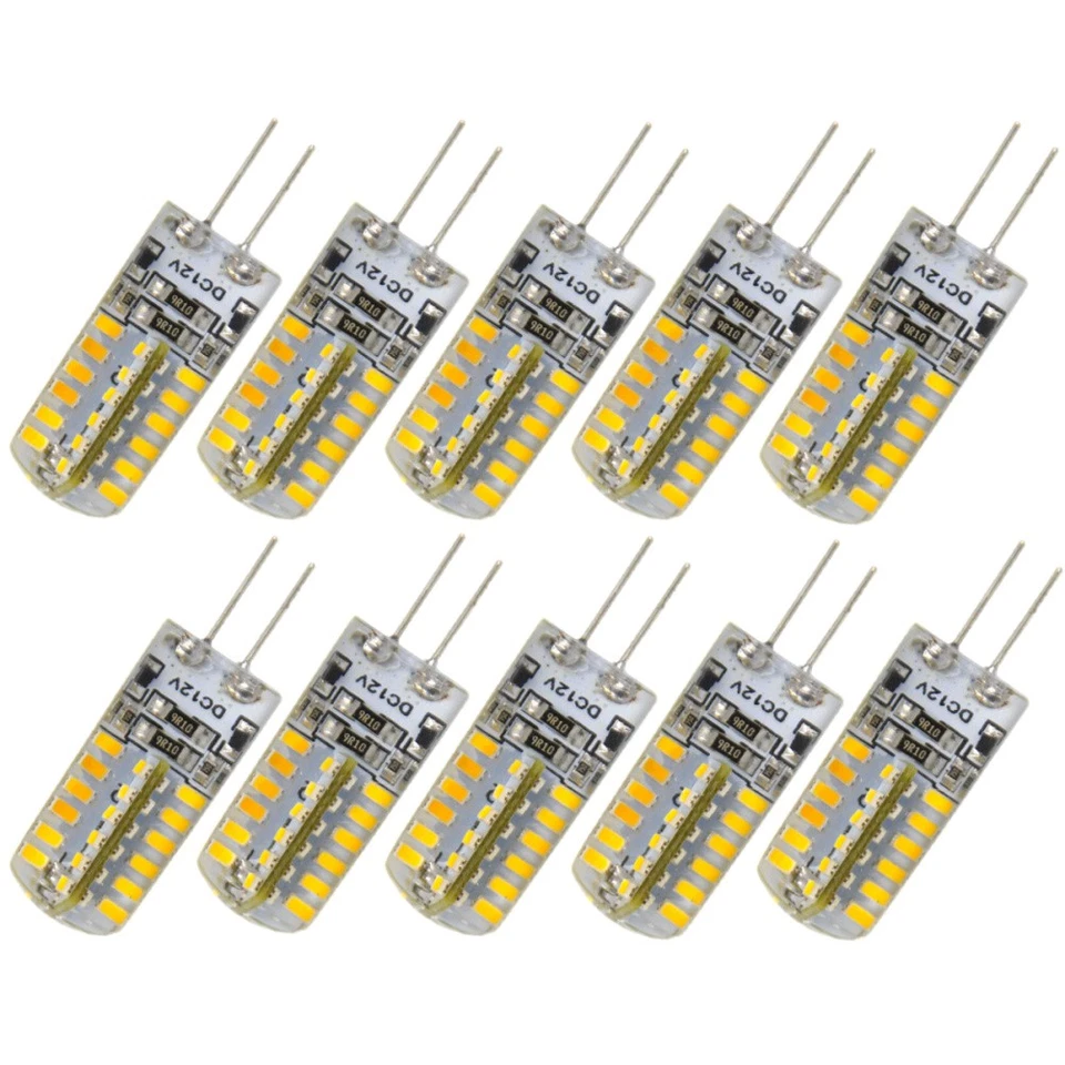  10pcs G4 DC 12V 3.5W 170LM 3000-3500K SMD 3014 48-LED Ampoules Lampes Lumières - Photo 1/1