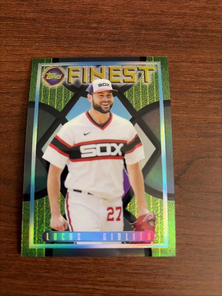 2022 Topps Finest Flashbacks Black Prism Refractor /25 Lucas Giolito No191 - Изображение 1 из 2