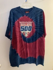 Vintage Herren T-Shirt XL Indianapolis 500 2007 Rot & Blau Batik Brustumfang 48” - Bild 1 von 6