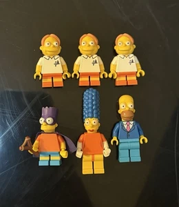 Lego Simpsons minifigures bundle x6 Bart Man, Homer Smart, Marg, Martin Prince - Picture 1 of 6