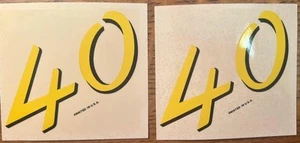 two vintage John Deere 40 tractor REAL DECALS water activated “40” numbers 1974 - Picture 1 of 1