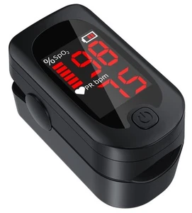 PULSE OXIMETER FINGERTIP BLOOD OXYGEN SATURATION HEART RATE MONITOR SpO2 LEVELS - Picture 1 of 6