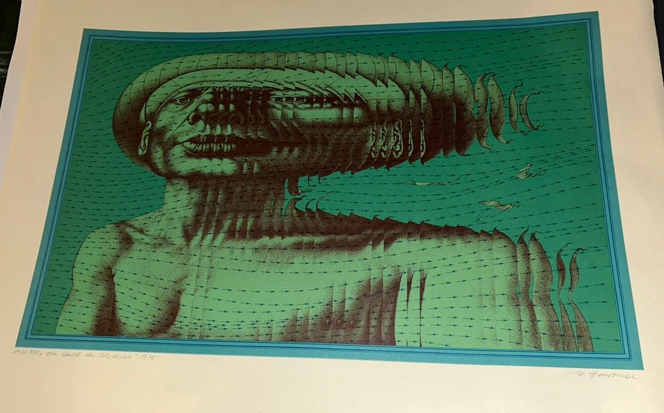 Rudolf Hausner, Ein Hauch des Schicksals, 1975, handsigniert - Bild 1 von 1