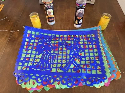 Dia de Muertos/Day of The Dead Papel Picado Decoration 3PACk Colorful Decor Set - Image 1 of 4