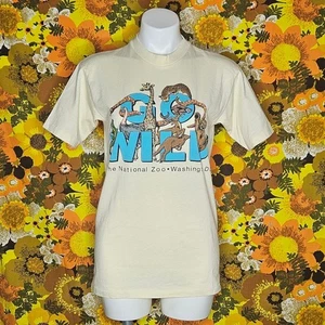 VTG 90s Single Stitch The National Zoo in Washington DC, GO WILD T-shirt, sz M - Picture 1 of 8
