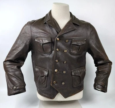 Chevignon Lederjacke Old Flight Jacket Gr. S/M vintage 80s Flying Wear unisex - Bild 1 von 4