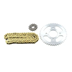 Kit de cadena y piñón de alta resistencia dorado Honda CBR125 2011 a 2017 - Imagen 1 de 6